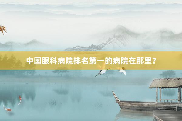 中国眼科病院排名第一的病院在那里？